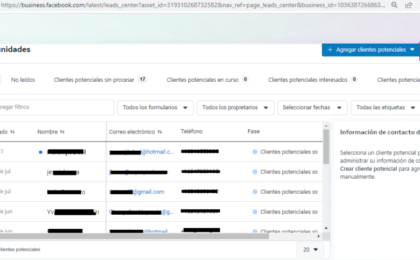 Como acceder a los clientes potenciales o leads generados en Facebook Ads