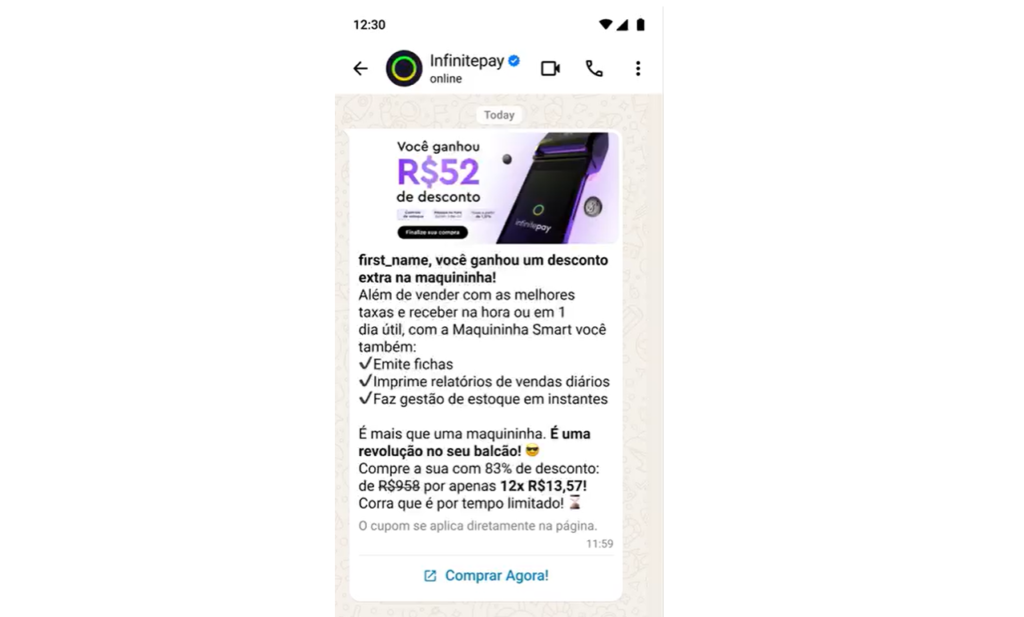 mensaje de marketing whastapp