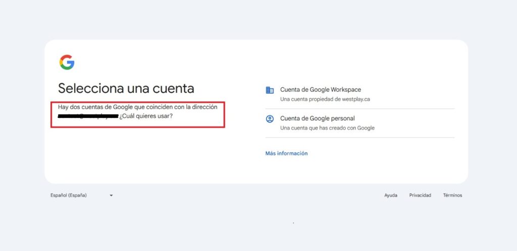 cuenta personal y cuenta de negocios de google con el mismo email