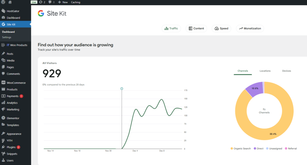 site kit google analytics